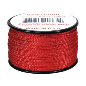 Atwood Nano Cord - 0.75mm 300ft Red - USA Made