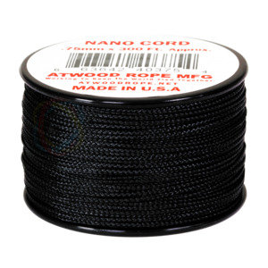 Atwood Nano Cord - Black - 0.75mm 300ft - USA Made