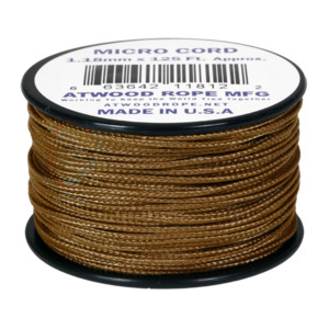 Micro Cord: Atwood Micro Cord - Coyote Brown - 1.18mm - USA Made