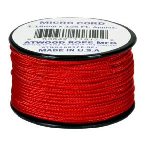 Atwood Micro Cord - Red - 1.18mm - USA Made