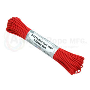 Atwood Paracord 275 - 2.4mm Red 4 Strand
