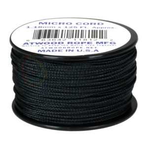 Atwood Micro Cord - Black - 1.18mm - USA Made