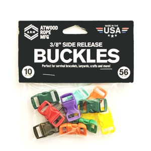 Paracord Accessories: Atwood USA Paracord buckles 10mm Assd Colours 10 pce