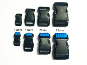 Paracord Accessories: Paracord Buckles 15mm Black x 10 Pieces