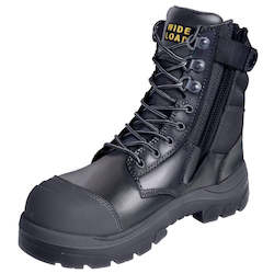 Trade: 890BZ - High Leg Extra Wide Side Zip Safety Boot - Black