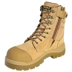 Trade: 890WZ - High Leg Extra Wide Side Zip Safety Boot â Wheat