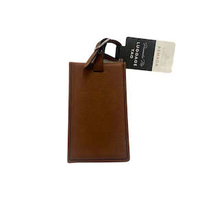 Accessories: Faux Leather Luggage Tag