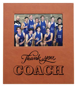 Keepsake: Rawhide Leatherette Photo Frame with Display Easel