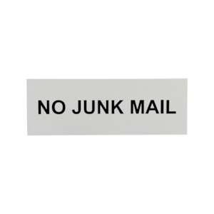 Signs: No Junk Mail sign