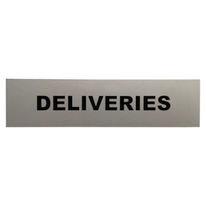 Signs: Deliveries Sign