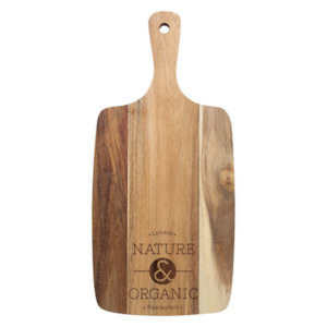 Chopping Boards: Acacia Wood Chopping Board with Handle