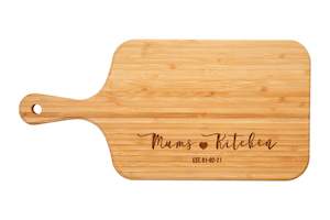 Chopping Boards: Personalised Bamboo Chopping Board with Handle