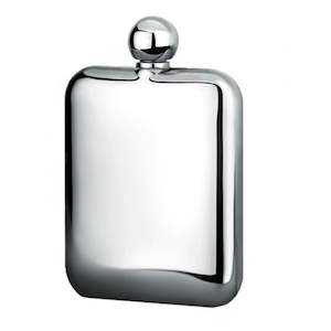 Stainless Steel 6oz Hipflask - High Polished with a Mirror Finish