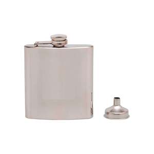 Hipflasks: Hipflask High Polished 6Oz - Add Personalisation
