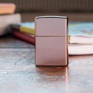 High Polished Rose Gold Zippo