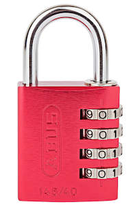 Padlocks: 40mm Aluminium Combination Red ABUS Padlock