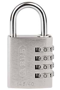 40mm Aluminium Combination Silver ABUS Padlock