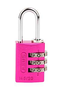 20mm Aluminium Combination Pink ABUS Padlock