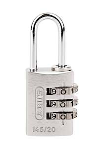 20mm Aluminium Combination Silver ABUS Padlock