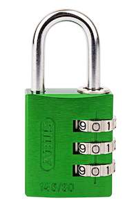 Padlocks: 30mm Aluminium Combination Green ABUS Padlock