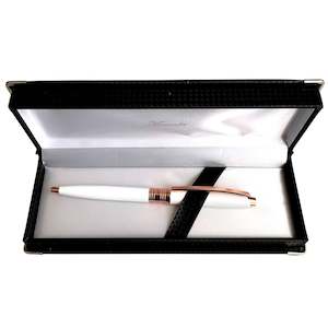 Rose Gold & White Pen - Add Personalisation