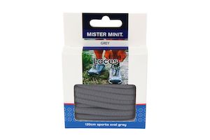120cm Sports Oval Grey Laces