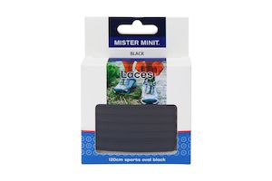 120cm Sports Oval Black Laces