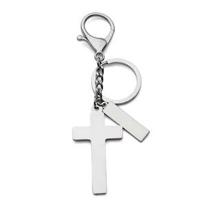 Keyring Fashion: Silver Cross Key Ring