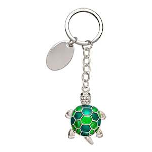 Keyring Fashion: Green Turtle Keyring