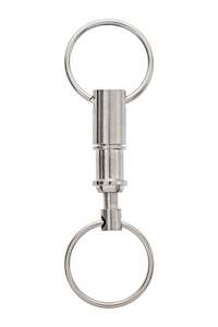 Keyring Utility: Pull Apart Chrome Key Ring Accessory