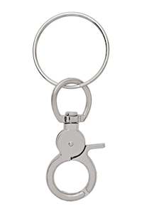 Keyring Utility: Trigger Snap Hook Key Ring Accessory Chrome