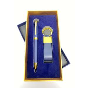 Pen & Leather Keyring Set - Add Personalisation