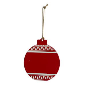 Keepsakes: Nordic Bauble Wooden Christmas Keepsake