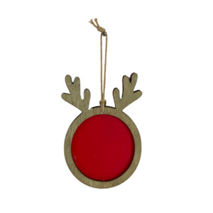 Keepsakes: Reindeer Bauble Wooden Christmas Keepsake