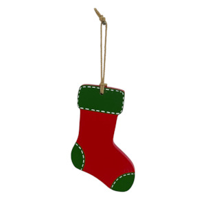 Keepsakes: Hanging Stocking Wooden Christmas Keepsake