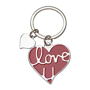 Engravable Christmas Gifts Under 50: Love U Red Heart Keyring - Perfect Gift for the One You Love