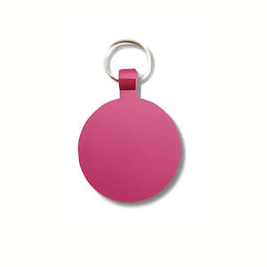 Pink Circle Pet Tag - Powder Coated