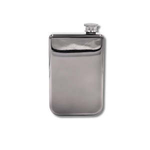 Gifts Under 50: HIP FLASK GUNMETAL POLISHED BLACK GIFT BOXED