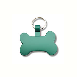 Gifts Under 50: Green Dog Bone Pet Tag - Powder Coated