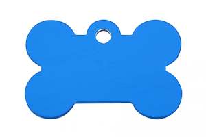Pet Tags: Anodised Aluminium Bone Dog Tags