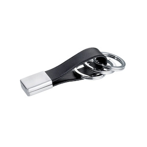 Keyrings: Troika Twister Quick Release Leather Loop 3 Keyrings Accessory