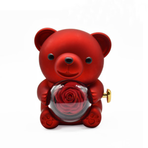 Teddy Bear Rose Flower Box