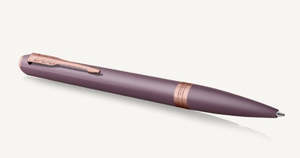 Business: Parker Pen Meridian Purple Pink Gold Trim Parker Ball Point Pen