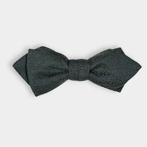 Parisian Crafted Ties Bows Ties: Olive and Navy Textured Bow Tie