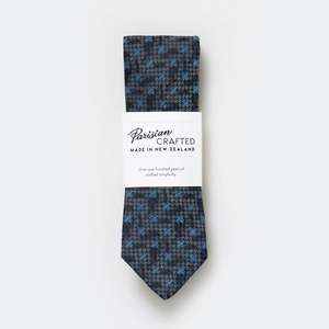 Slate and Blue Abstract Houndstooth Tie