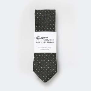 Olive, Sky Blue and Pink Pin-Dot Tie
