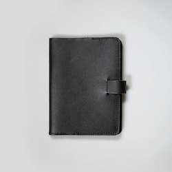 Wallets Leather Goods: Leather Notebook - Black