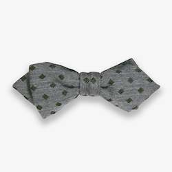 Parisian Crafted All: Grey Marle with Olive Diamond Bow Tie