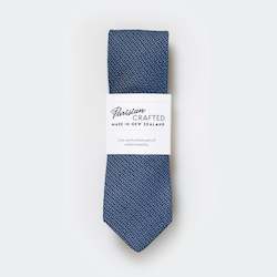 Mid Blue and White Jacquard Tie