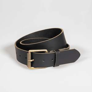 Leather Belts: Wide Leather Work Belt - Black